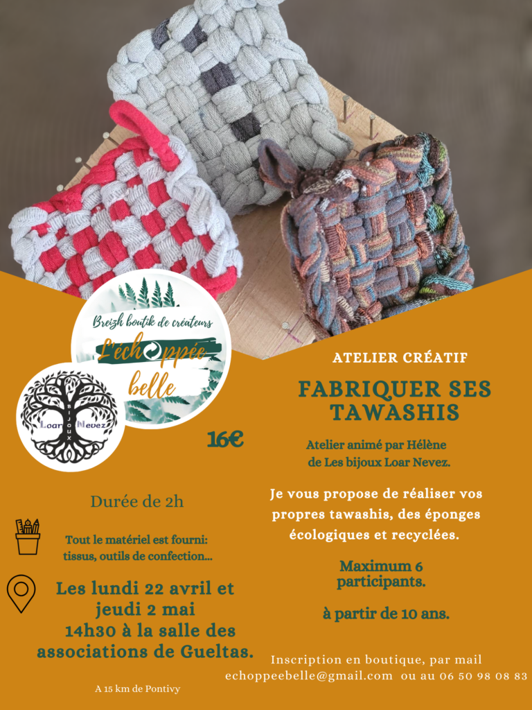 Atelier Tawashis, éponges recyclables