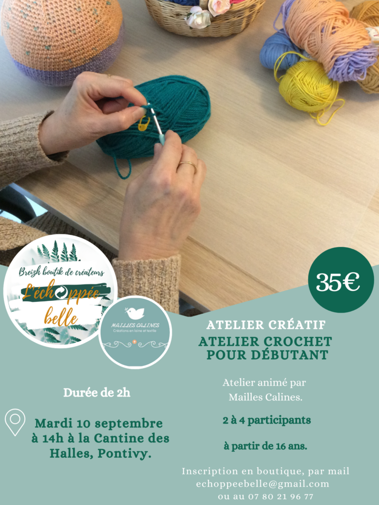 atelier crochet le 10 septembre