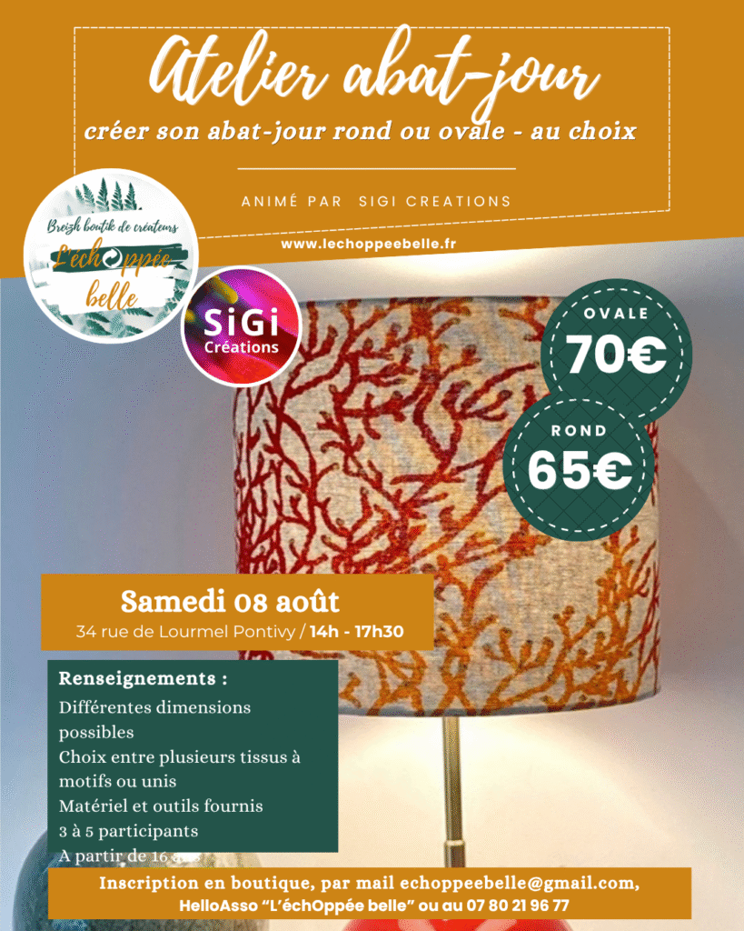 L'ÉchOppée Belle -atelier abat jour 8 aout