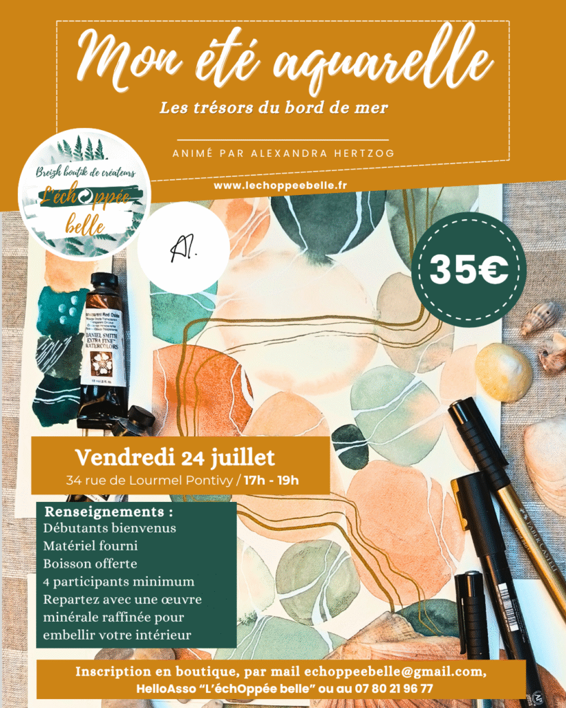 L'ÉchOppée Belle -atelier aquarelle 24 juillet
