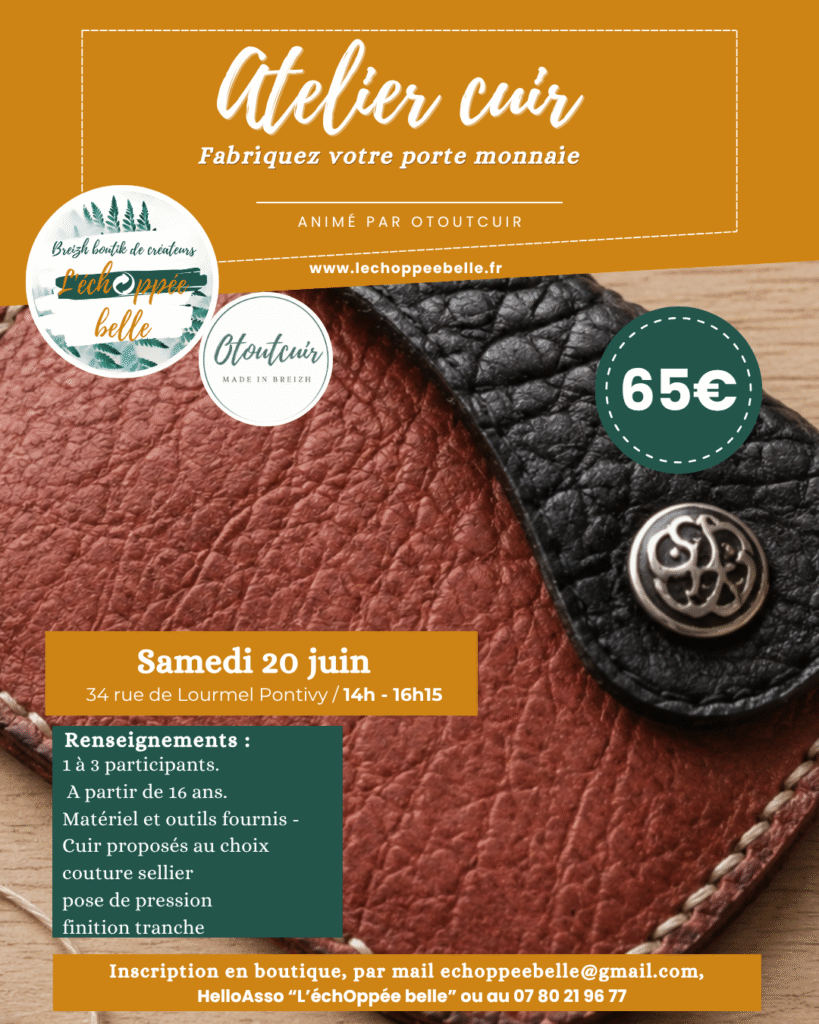 L'ÉchOppée Belle -atelier cuir 20 Juin
